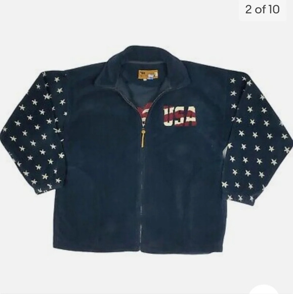 𝅺USA Thick Fleece Jacket EUC 🇱🇷 ❤️ - Picture 3 of 7